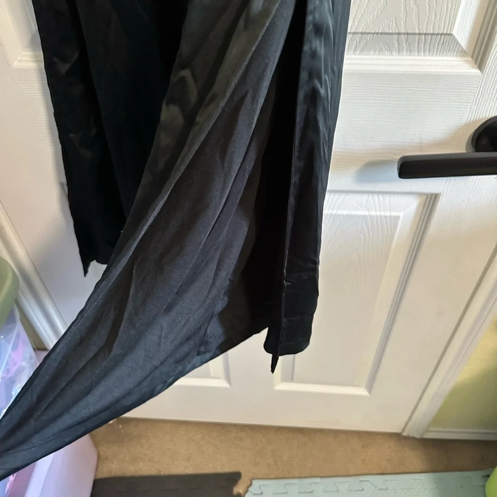 NWT NINA PARKER Trendy Plus Size Side Slit Pants Black 0X Anthracite - Picture 2 of 5